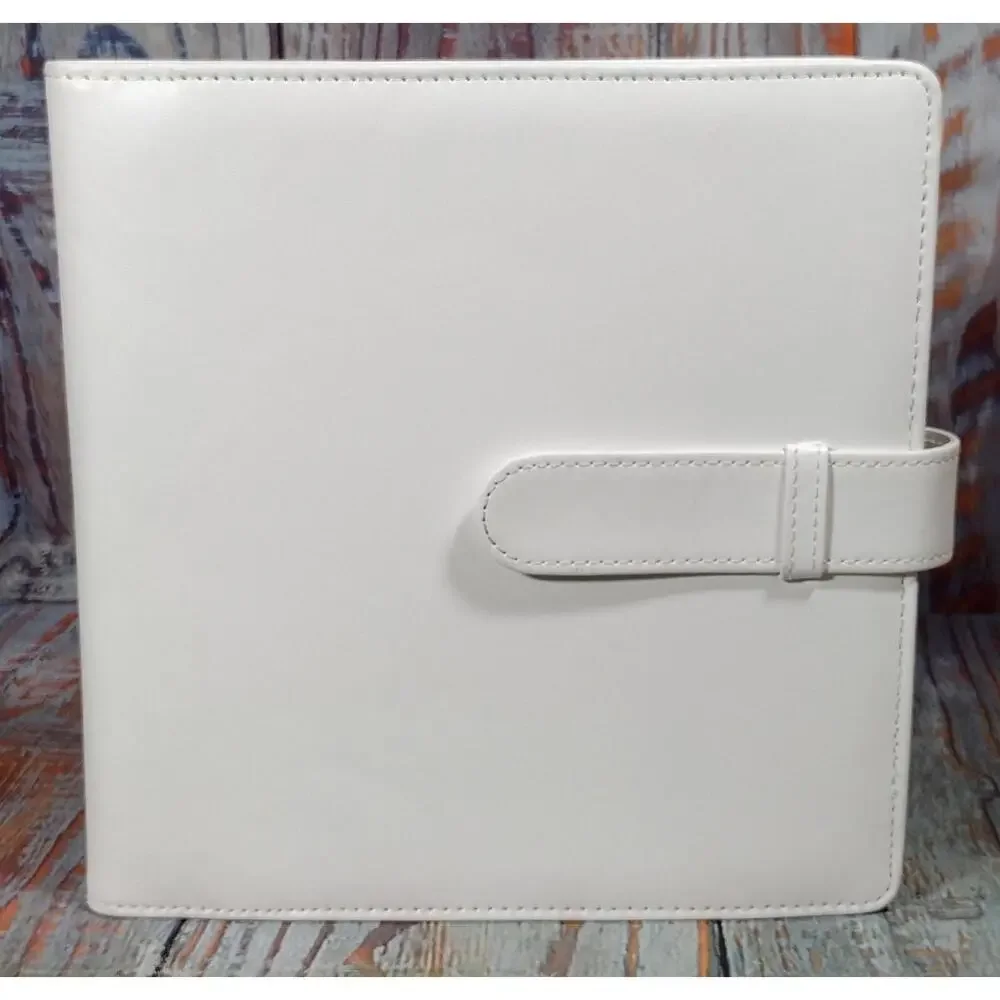White Faux Leather -‎ Trading Card/Photo Album